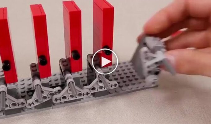 Endless dominoes from Lego