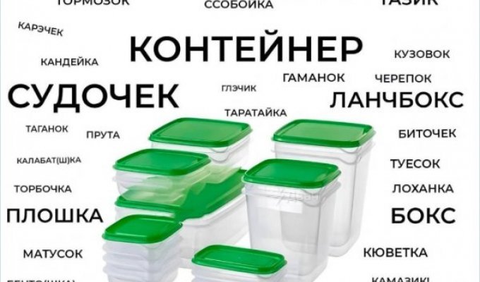 Обсуждение в Твиттере: как называют контейнер для еды в разных регионах (22 фото)