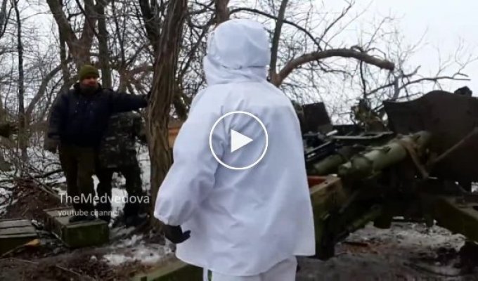 Бойцы АТО ведут огонь по ДНР