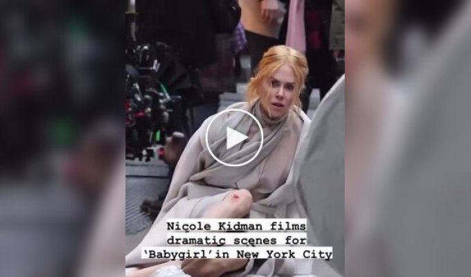 Nicole Kidman filming in downtown New York