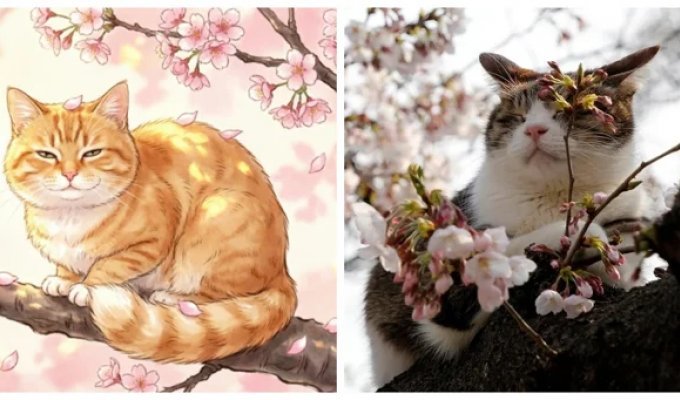 35 photos of cats who welcomed spring and felt its charm before us (36 photos)