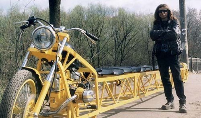 Самый длинный мотоцикл в мире (15 фотографий)