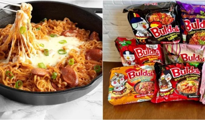 Предупреждение о раке и бесплодии нашли на популярной лапше (3 фото + 1 видео)