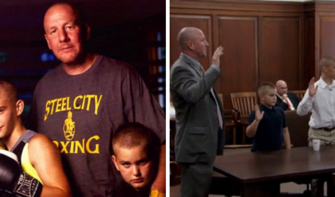 Boxing coach saved two boys from domestic violence by adopting them (7 photos + 1 video)