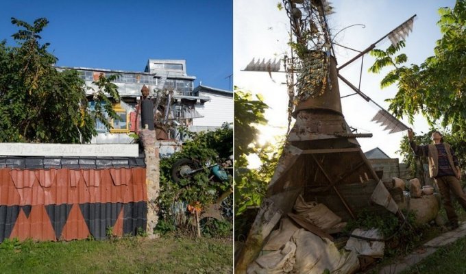Белорус построил трехэтажный дом из мусора, а двор превратил в музей (36 фото)