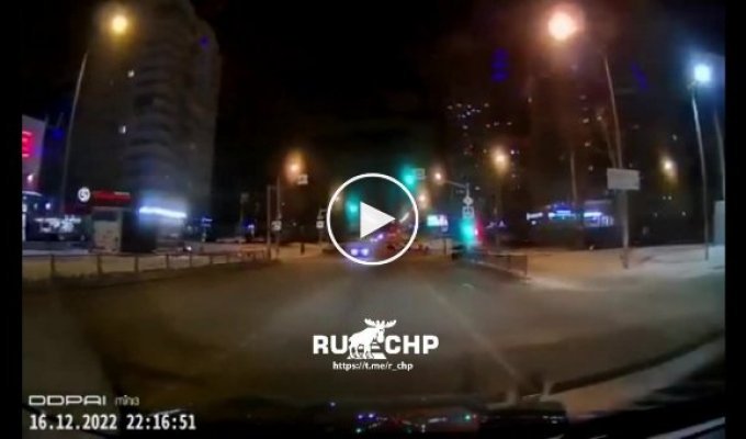 In Yekaterinburg, a motorist rammed a GAZelle