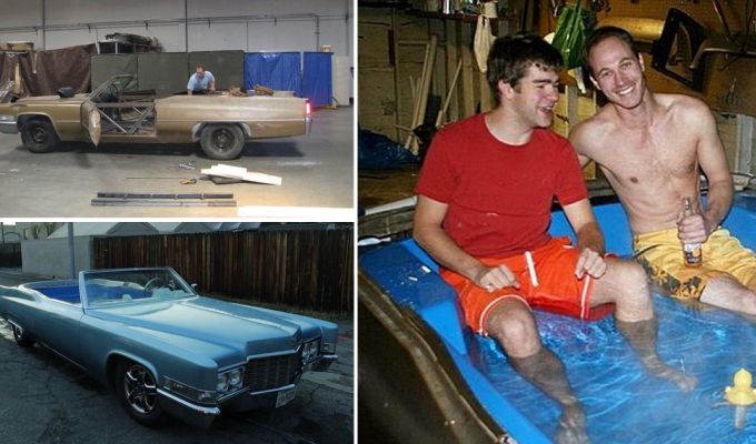 How two friends turned a Cadillac into the fastest hot tub in the world (28 photos + 1 video)