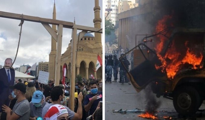 Бейрут снова в огне и дыму: в ходе протестов пострадали почти 500 человек (15 фото)