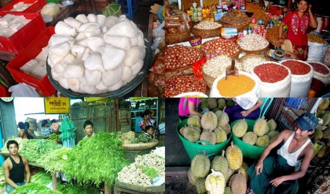 Оптовый рынок Янгона (31 фото)