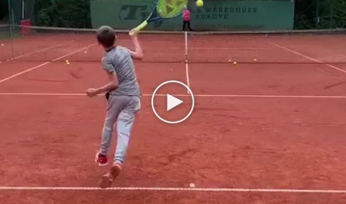 The guy just hit the balls
