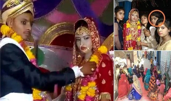 В Индии на свадьбе умерла невеста, но ее тут же заменили сестрой (4 фото)