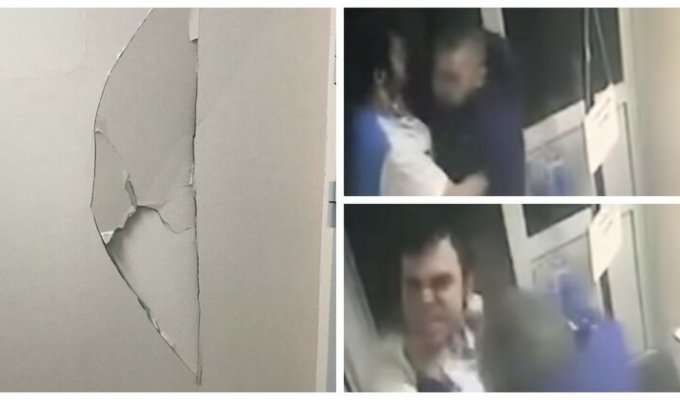 Долго лечат: житель Новосибирска напал на врача и проломил им стену (7 фото + 1 видео)