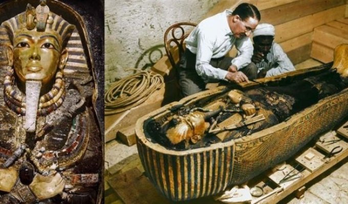 16 февраля 1923 года, сто лет назад, экспедиция Говарда Картера нашла каменный саркофаг фараона Тутанхамона (7 фото)