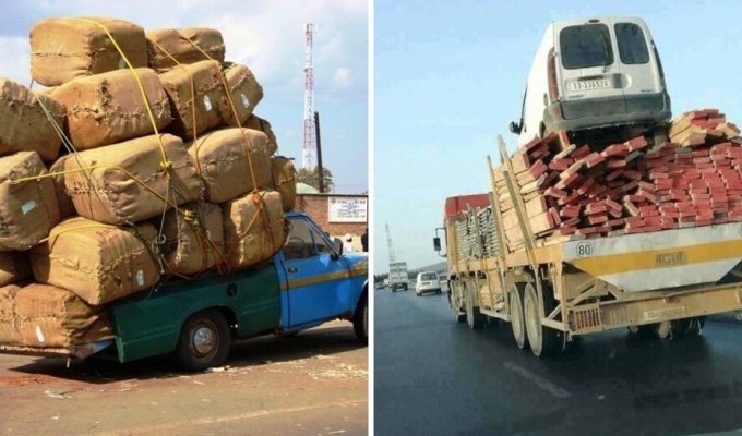 Drivers who seem to be able to transport loads of the most incredible dimensions in their cars (18 photos)