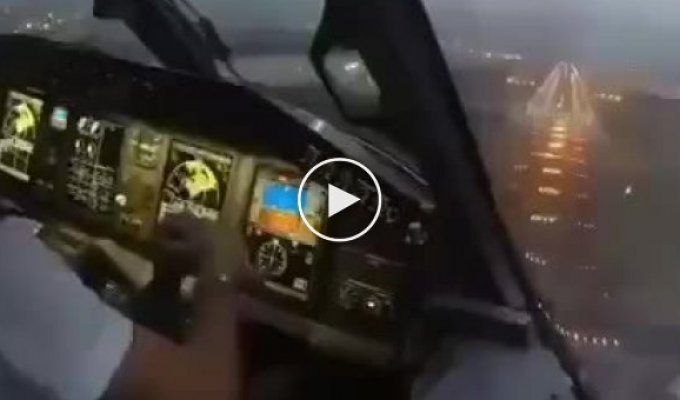 Как выглядит посадка самолёта из кабины пилота