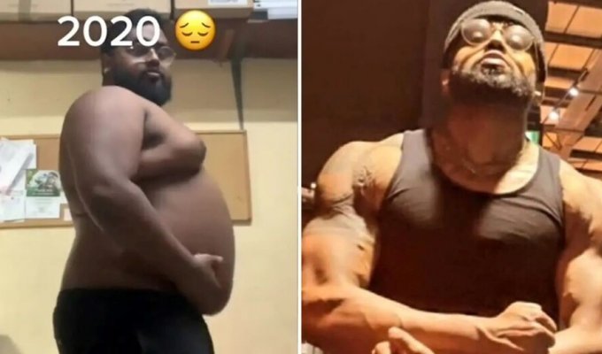 A man lost 65 kg to spite his ex (6 photos)