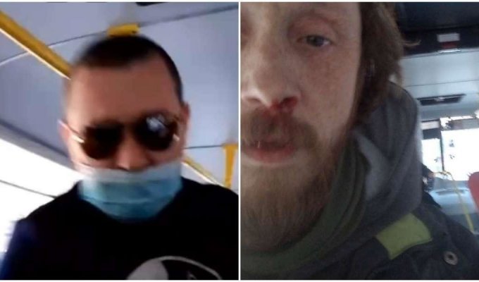 В Свердловской области водитель разбил нос пассажиру, неправильно надевшему маску (3 фото + 1 видео)