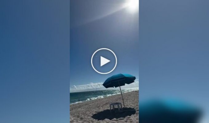 Падение мотопарапланериста в воду попало на видео