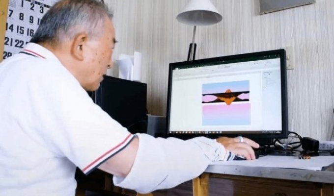 82-year-old grandfather Tatsuo Horiuchi creates paintings using Excel (6 photos)