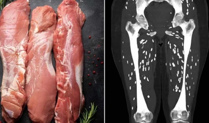 What is the danger of eating half-raw pork (5 photos)