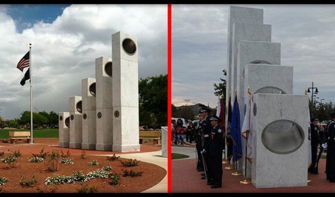 В США создали памятник, который раскрывает замысел на 1 минуту в год (4 фото)