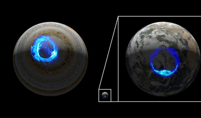 Ученые NASA выяснили, откуда на Юпитере полярное сияние (4 фото + 1 видео)