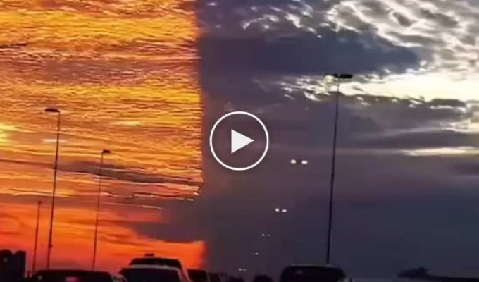 Spectacular sunset in the sky over Florida