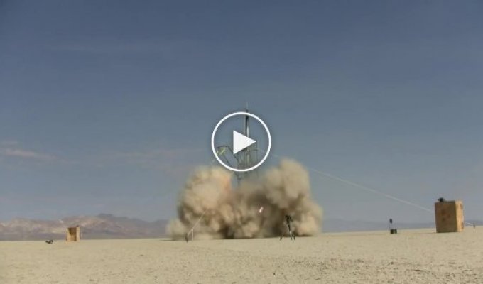 Запуск самодельной ракеты