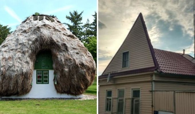 16 roofs of houses, the design and execution of which look like an extravaganza of the absurd (17 photos)
