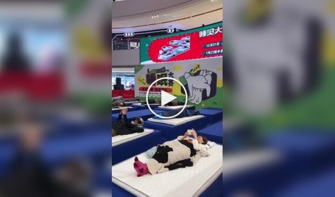 A competition for the longest lying down was held in China