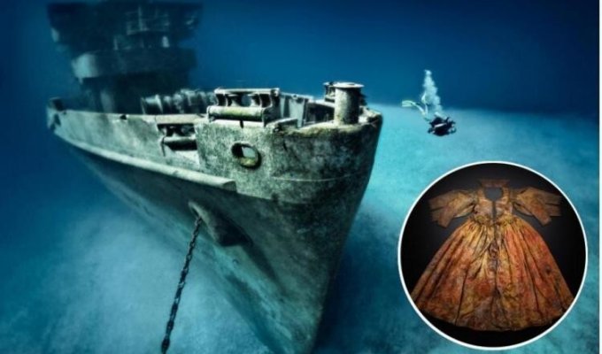 In the chest of a ship that sank in 1660, scientists found a wedding dress (10 photos)