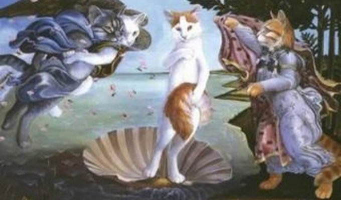Кошки на картинах (8 фото)