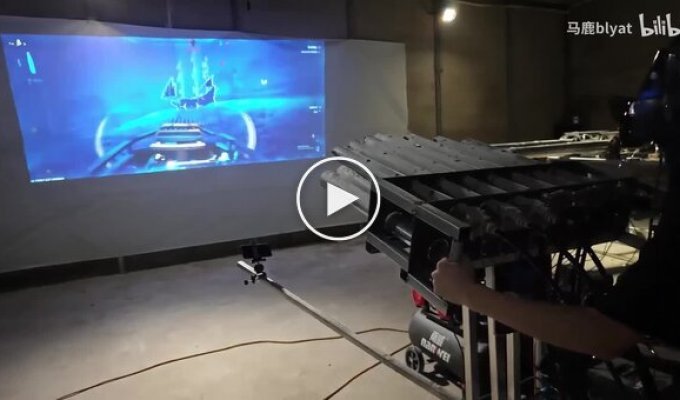 A Chinese gamer built a naval battle setup