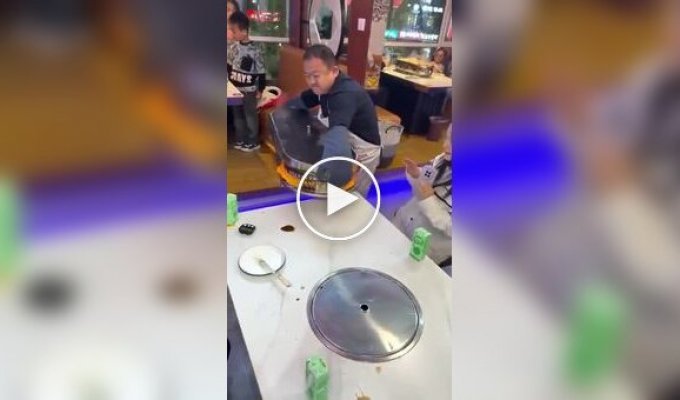 Unusual dish presentation in China