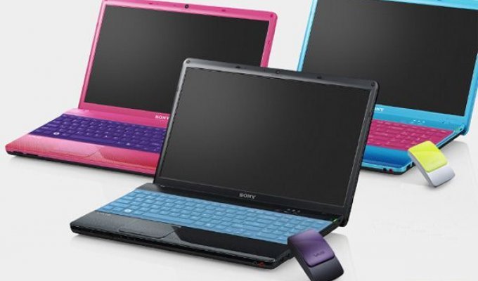 Sony Vaio E - красочные ноутбуки на процессоре Core i5 (5 фото)