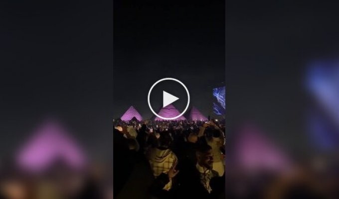 Raves are held near the pyramids in Egypt