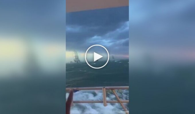Bad weather turned a parade of tall ships into a scene from "Pirates of the Caribbean"