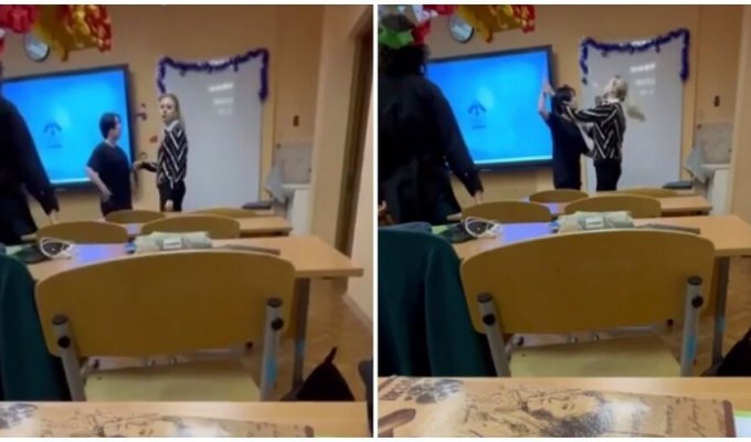 In Moscow, a crazy schoolgirl first strangled her classmates, and then attacked the teacher with a scalpel (2 photos + 2 videos)