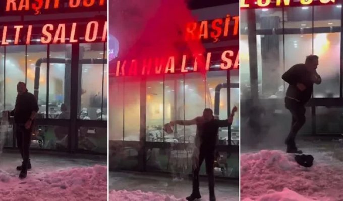 Зимний тренд с кипятком обернулся неудачей (2 фото + 1 видео)