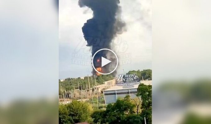 The Azovproduct oil depot in the Krasnodar region of the Russian Federation has been burning for the third day