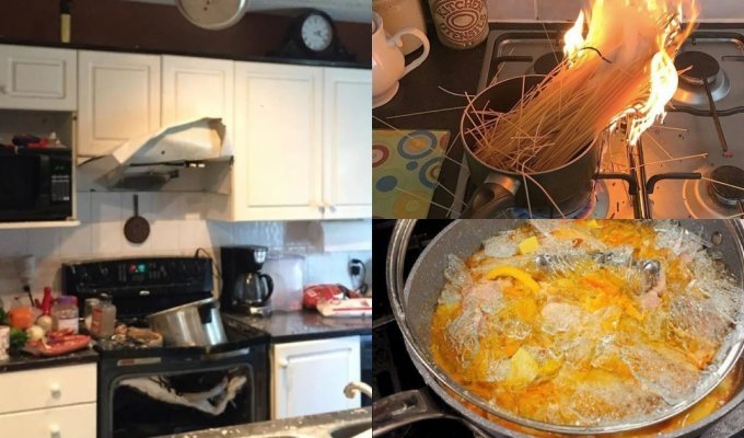 Кулинарный «ад»: подборка фотографий, когда готовка превратилась в трагикомедию (16 фото)