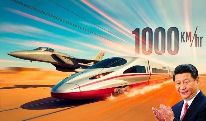 Поезд на магнитной подушке со скоростью 1000 км/ч и 5G: Китай развивает Hyperloop! (6 фото)