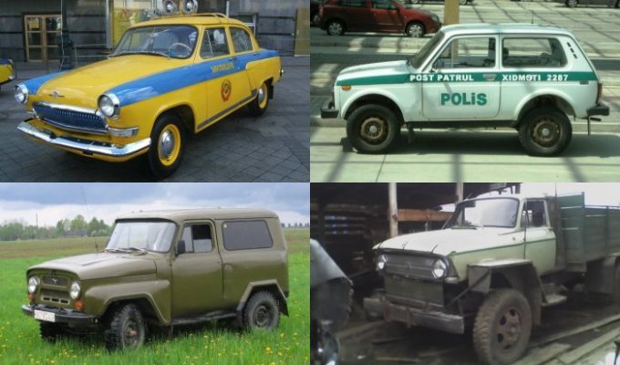 Русские автомобили на службе иностранной полиции... (42 фото)