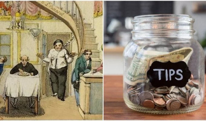 Where did the tradition of tipping come from (8 photos)