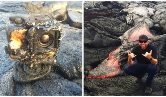 Камера GoPro искупалась в лаве и сняла уникальные кадры (6 фото + 1 видео)