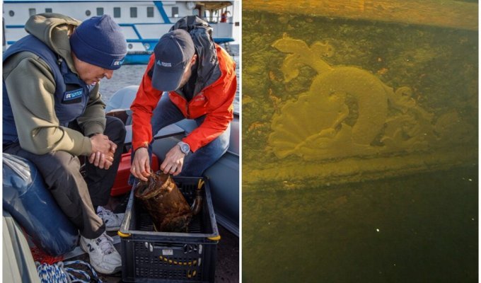 A sunken ancient ship with treasures was found at the bottom of Ladoga (10 photos)