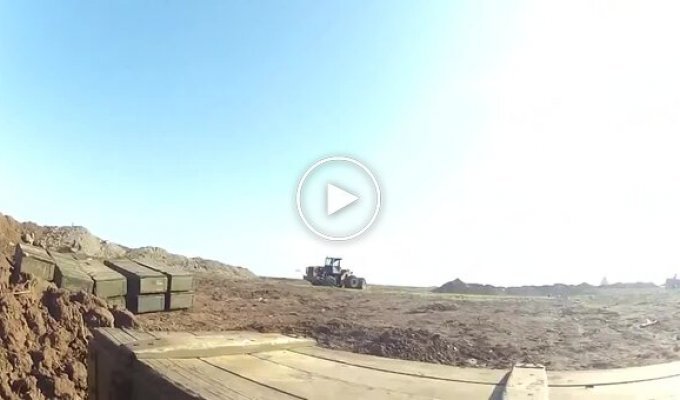 Видео с нашлемной камеры солдата АТО под обстрелом