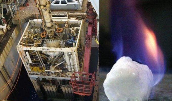 Японке удалось извлечь газ из гидрата метана (3 фото)