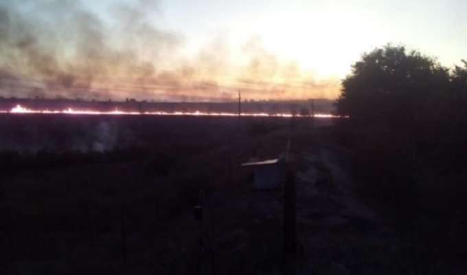 Под Ростовом разразился большой пожар площадью в 1500 кв.м (5 фото + 3 видео)