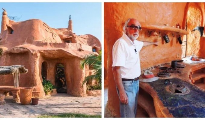 Octavio Morales' wonderful terracotta house (18 photos + 1 video)